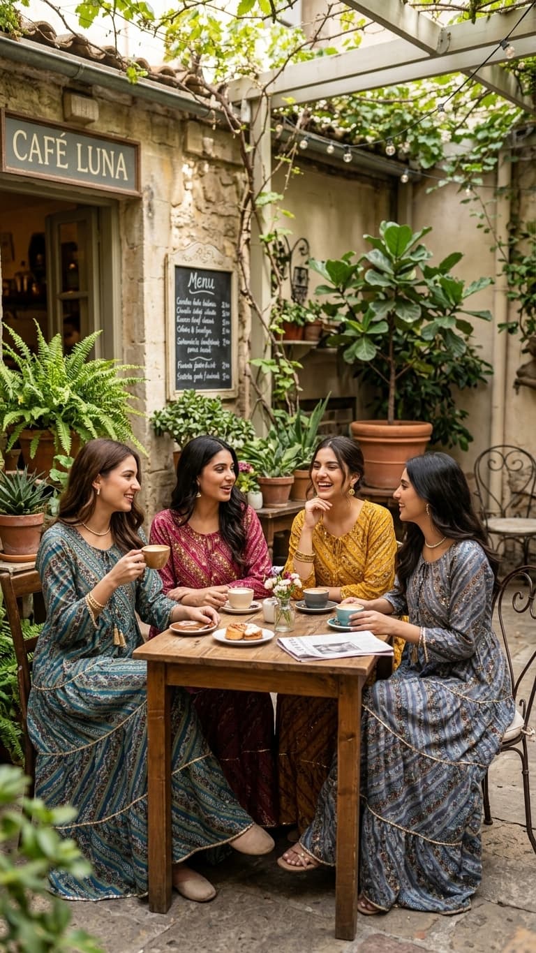 لباس نخی زنانه سبک هندی