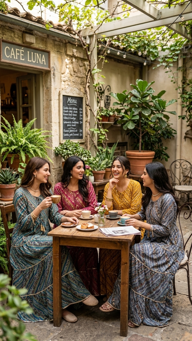 لباس نخی زنانه سبک هندی