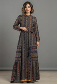 پیراهن نخی ملیله دوزی وارداتی